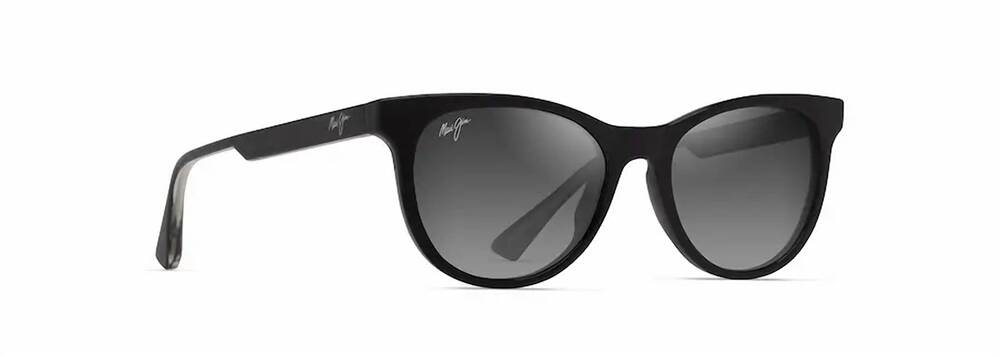 NEW MAUI JIM unisex - lonomea sunglasses in shiny black/ neutral grey